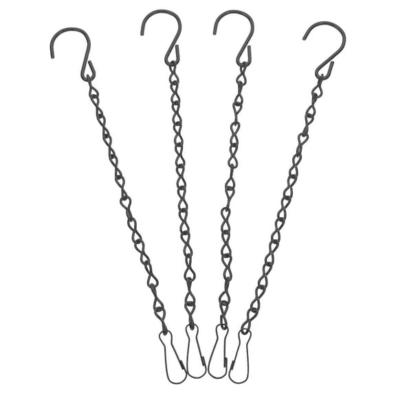 Niceauty 4pcs Wind Chime Parts Stainless Steel Hanging Chain Black For Gardeners And Homeowners