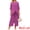 Purple, variant on DARING DIVA Women's 2 Piece Chiffon Sets Dressy Pantsuit High Low Top Outfit S Dark Blue