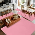 thumbnail image 5 of Pink 3x5 Area Rugs, Farmhouse Solid Pink Color Modern Art Non-Skid Rubber Backing Large Rectangle Rugs - Living Room Bedroom Home Office, Indoor Floor Mat Carpets Washable Rug, 5 of 9
