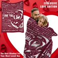thumbnail image 2 of I Love You Gifts Blanket, 100 Languages Blanket Gifts for Mom Women Wife Girlfriend Mothers Day Anniversary Couple Birthday Soft Warm Flannel Hugs Throw Blankets 50"x60" Red, 2 of 6