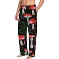 thumbnail image 2 of Balery Red Mushrooms print Men's Pajama Pants,Ultra Lightweight Pjs,Lounge Pant-X-Large, 2 of 9