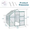 thumbnail image 5 of Greenhouse, 6 x 10 FT Greenhouses for Outdoors, Walk in Plant Greenhouses with Adjustable Roof & Sliding Door, Polycarbonate Outdoor Green Houses, Garden Green House for Patio, Backyard, Lawn, Black, 5 of 9