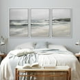 thumbnail image 3 of PixonSign Framed Canvas Print Wall Art Set Beach Waves Ocean Horizon Nature Wilderness Fine Art Illustrations Decorative Multicolor Landscape Rustic Country/Farmhouse - 24"x36"x3 White, 3 of 5
