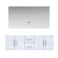 thumbnail image 3 of Lexora Glossy White Double Bath Vanity and 60 in. LED Mirror, 3 of 11