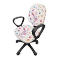 thumbnail image 2 of SCRAWLGOD Bunny Eggs Polka Dot White Easter Cover for Office Chair Seat Breathable Rotating Chair Cover Easy to Install Removable Anti-Dust High Back Chair Covers, 2 Pieces, 2 of 7