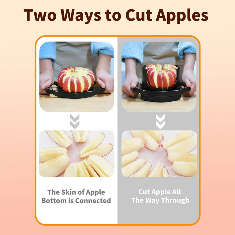 Seekfunning Apple Slicer Corer, 16-Slice Durable Heavy Duty Apple Slicer Corer, Cutter, Divider, Wedger, Integrated Design Fruits & Vegetables Slicer