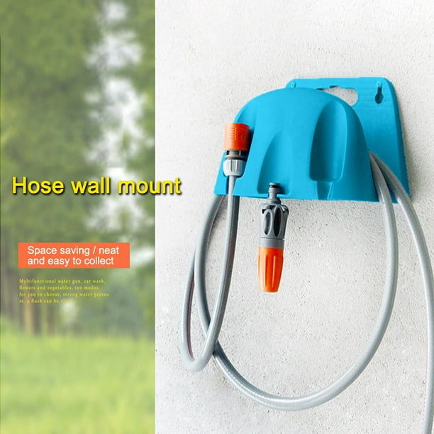 Doolland Garden Hose Holder With Nails Water Pipe Storage Rack Is Free Of Perforation Can Hang 10-30 Meters Water Pipe Blue