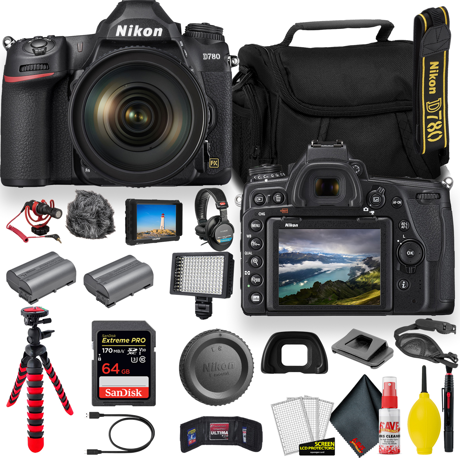Nikon D780 24.5 MP Full Frame DSLR Camera (1618) - Video Bundle - image 1 of 5