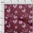 thumbnail image 2 of oneOone Cotton Cambric Burgundy Fabric Save Earth Dress Material Fabric Print Fabric By The Yard 56 Inch Wide, 2 of 6