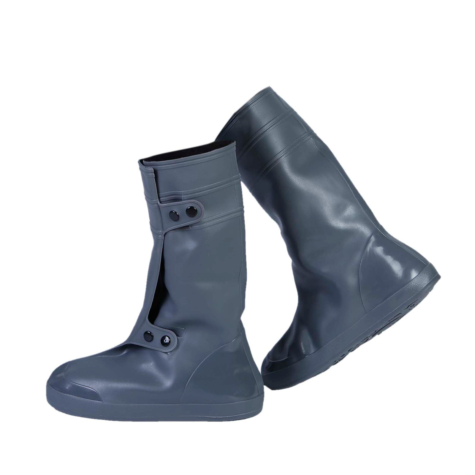 2pcs S-2XL Reusable Waterproof Shoe Covers Slip-resistant Child Adult Rain Boots 