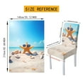 thumbnail image 6 of Xoenoiee Beach Starfish Conch Seashell Print Dining Table and Seat Covers Water Resistant Dining Seat Covers High Stretch Fitted Tablecloth with Dining Chairs Fits for Room Hotel Party Decor, 6 of 6