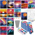 thumbnail image 1 of Art Kit Ctosree, 12 juegos de lienzos predibujados, 20 x 25 cm, 1 of 6
