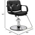 thumbnail image 2 of Zimtown Salon Barber Chair, Adjustable Height Heavy Duty Beauty Styling Barber Swivel Chairs, with Hydraulic Pump, Profession Hair Salon Equipment, 2 of 9