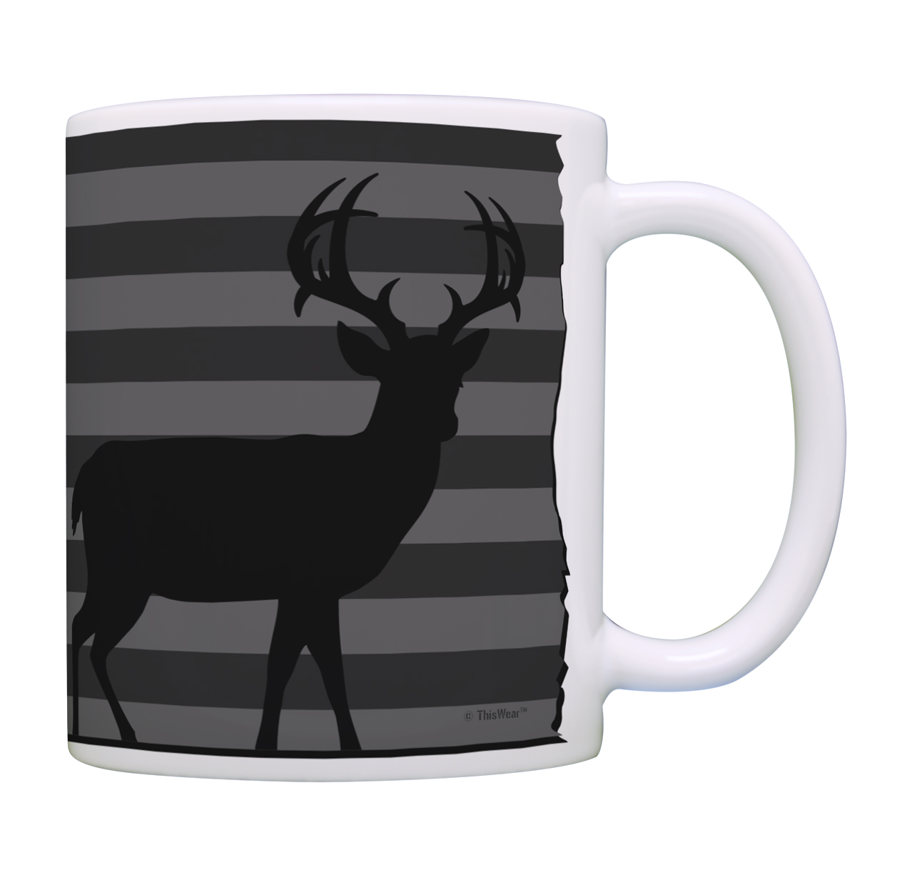 ThisWear Hunting Mug American Flag with Buck Deer Hunting Mugs for Men