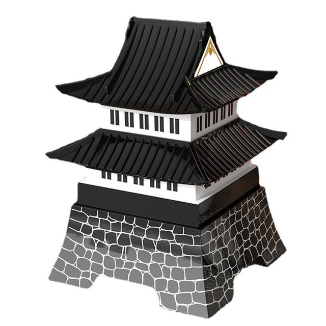 Fiambrera Bento estilo castillo japonés, 3 niveles, 3 cajones, de , caja Bento para adultos, preparación de comidas, fiambrera, bandeja para Negro Baoblaze paleta de almuerzo