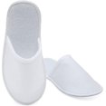 thumbnail image 4 of 24 pares de pantuflas desechables para invitados, punta cerrada a granel para hotel, spa (talla 10 para hombres, 11 para mujeres), 4 of 5