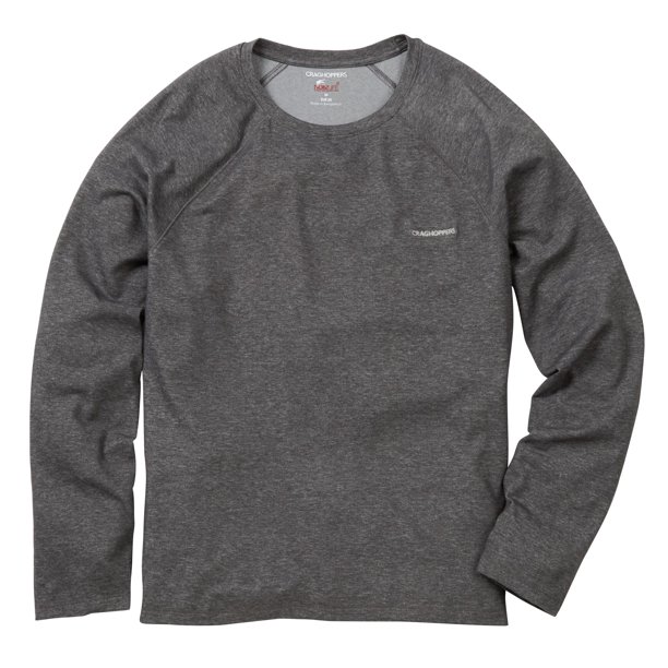 Craghoppers - Jersey ligero de manga larga modelo Bayame para hombre (Negro)