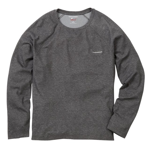 Craghoppers - Jersey ligero de manga larga modelo Bayame para hombre (Negro)