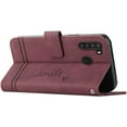 thumbnail image 3 of Campatible with Samsung Galaxy A21 Case, Galaxy A21 Wallet case with Card Holder Kickstand Magnetic Premium PU Leather Flip Shockproof Protective Case for Samsung Galaxy A21 Red Wine HX, 3 of 14