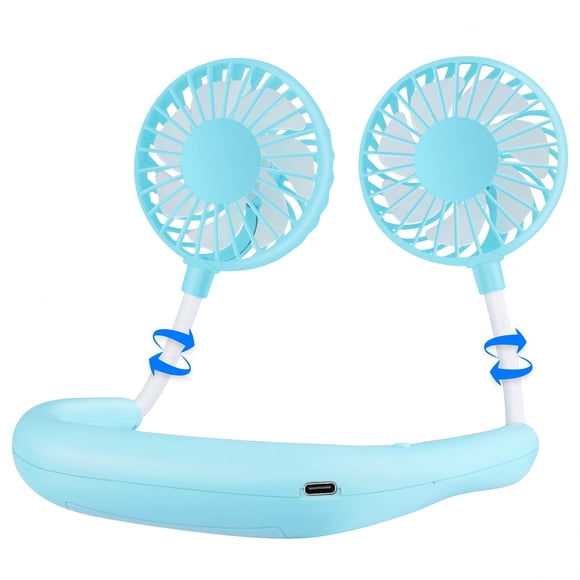 Ventilador de cuello Haomaomao portátil de 2500 mAh, recargable por USB, 3 velocidades