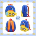 thumbnail image 5 of Lomyolo Kids Backpack for Boys Girls 2-6 Years | Cute Cartoon Car Shaped Backpack, Plush Soft Mini Travel Bag for Kids | Machine Washable - Submarine, 5 of 5