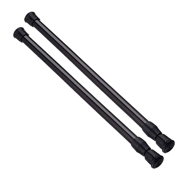 Barra de cortina AIZESI Spring Tension 40-70 cm negra, 2 unidades