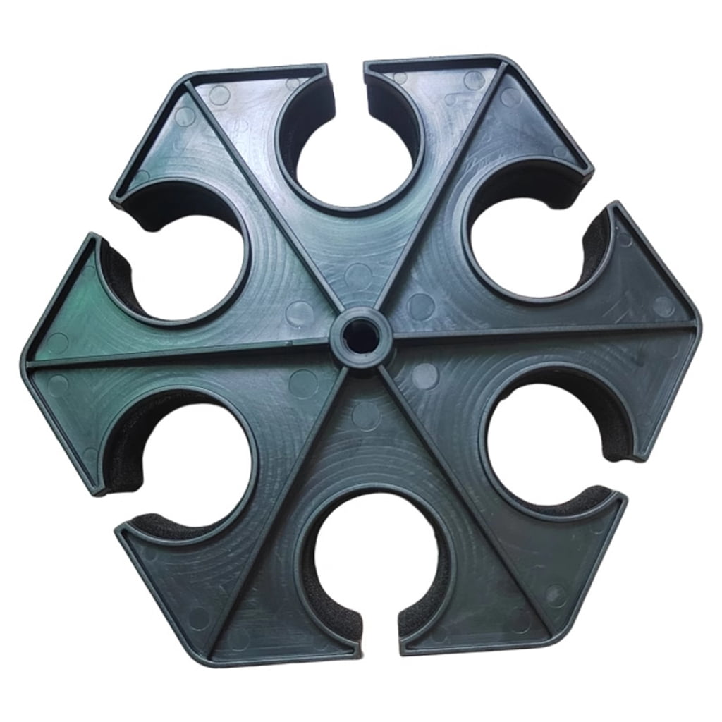 Hexagon Microphone Stand Holder 6-Hole Storage Tray for Studio Recording Live Performances Stable Portable Design