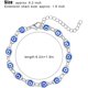 thumbnail image 3 of 2 pulseras de mal de ojo para mujer, pulseras de cadena de ojo azul, pulseras de mal de ojo para niñas (plata), 3 of 5