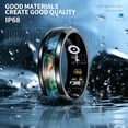 thumbnail image 4 of Wrongduck Titanium Steel Fitness Tracking Ring with Abalone Shell for Women Men Wireless Charging Activity Ring for iOS Android, 4 of 7