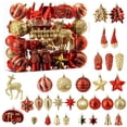 thumbnail image 1 of Juego de adornos de bolas navideñas Alupssuc, 103 piezas, rojo y dorado, 1 of 7
