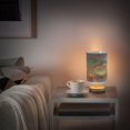 thumbnail image 6 of Lamp Printed Gifts Table Lamp USB Bedside Desk Nightstand Lamp Wood Base for Bedroom Living Room Office Desk College Dorm Heart-shaped Garlands Float, 6 of 7