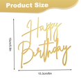 thumbnail image 2 of Adorno para tartas Haifa-Faing con forma de feliz cumpleaños, acrílico dorado, 15 cm, 2 of 7