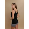 thumbnail image 5 of Women's Cottonique W12217 Latex Free Organic Cotton Camisole (Black 6), 5 of 5