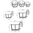 thumbnail image 3 of Vertical Hanging Planter Hanger Over Railing and Fence Flower Pot Holder Wall-Mounted Potted Plants Rack for Garden Balcony, 3 of 5