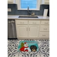 thumbnail image 3 of Carolines Treasures BB1833RUG Snowman with Longhair Black and Tan Dachshund Machine Washable Memory Foam Mat 19 X 27", 3 of 4
