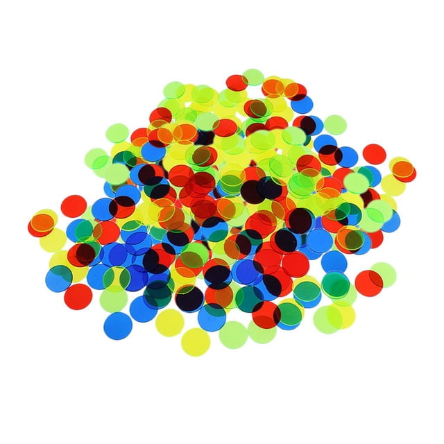 Contadores de 100 piezas CUTICAT Fichas de juegos de bingo Multicolor 1.5x1.5cm