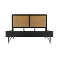thumbnail image 3 of Armen Living Saratoga 4-Piece Modern Wood King Bedroom Set in Black, 3 of 4