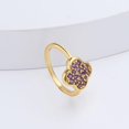 thumbnail image 6 of Four Leaf Clover Dark Amethyst Ring, 6 of 11