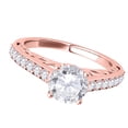 thumbnail image 3 of Aonejewelry 1 Carat Halo Diamond Brilliant Round Cut Engagement Ring In 14K Rose Gold, 3 of 4