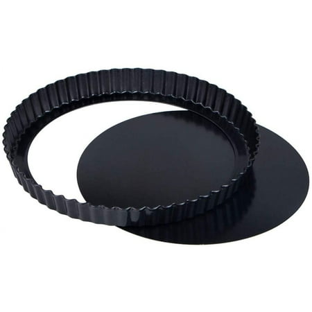 

Webake 9 Inch Round Tart Pan with Removable Loose Bottom Non-stick Carbon Steel Fluted Flan Quiche Pan Large Tart Tin