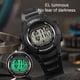 thumbnail image 4 of Reloj Deportivo Digital, Luces Nocturnas LED Vintage, Cronómetro, Alarma, Resistente Al Agua Hasta 50 M, Parte Trasera De Acero Inoxidable, Para Correr, Escalar, Caminar, Pescar, 4 of 7
