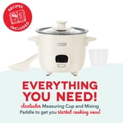 Dash Mini Rice Cooker Steamer, 2 Cup, Nonstick Removable Pot Cream