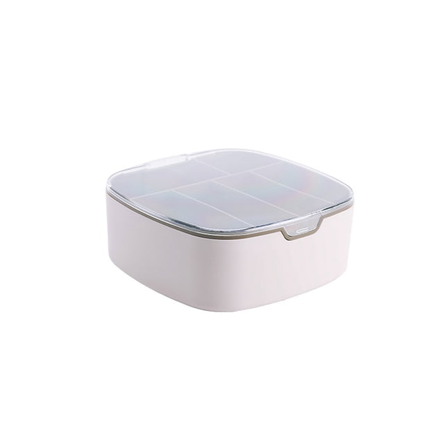 Inteprter Caja de Cable de datos de 5 rejillas, contenedor transparente, multifunción, escritorio, maquillaje, estuche para llaves a prueba de polvo, Almacenamiento y organización del hogar Café Inteprter HA079971-03