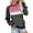Hot Pink, variant on Plebaso Women's Pullover Sweatshirts Long Sleeve Crew Neck Casual Lightweight Color Block Tops