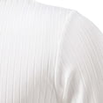 thumbnail image 5 of USNSM Men's Fashion Casual Lace Up Half-Open Collar Shirts Solid Color Retro T-Shirt Breathable Long Sleeve Blouse Tops White L, 5 of 9