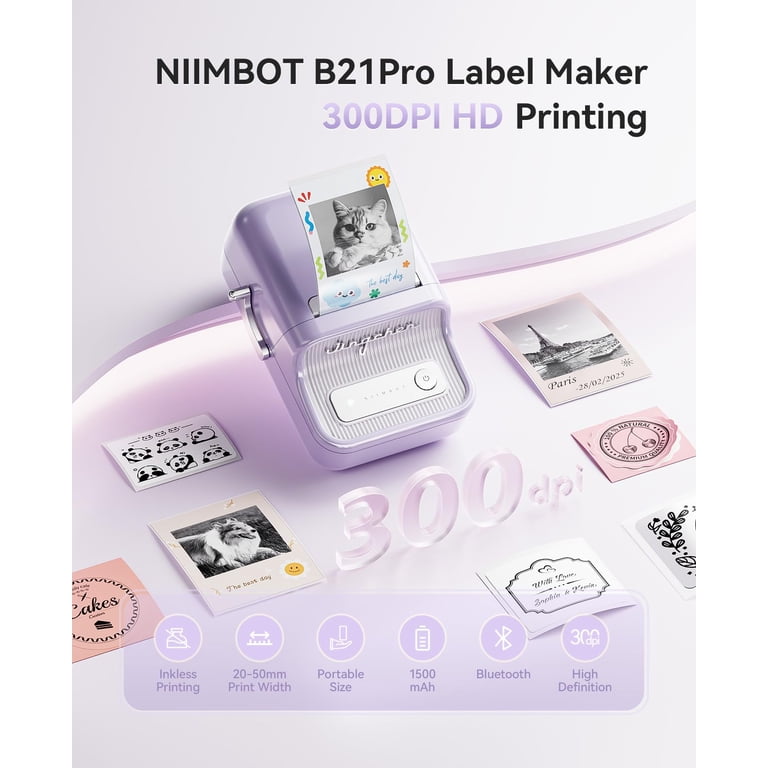 NIIMBOT B21 Pro HD Photo Printer Label Maker Machine, NEW Upgrade