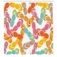 thumbnail image 3 of Ambesonne Colorful Shower Curtain, Summer Holiday Sandals, 69"Wx75"L, Multicolor, 3 of 3