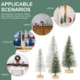 thumbnail image 4 of HIAKDOFT 16pcs Small Tree Decoration Scenery Model Tree Flocked Snowflake Landscape Enhancement Crafters Christmas, 4 of 5