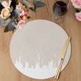 thumbnail image 3 of Abstract Cream Beige Round 15 Inch Placemats Set of 8, Modern Minimalist Graffiti Artwork HeatResistant Non Slip Place Mats for Dining Table, Wipeable Braided Kitchen Table Mats for Housewarming, 3 of 9