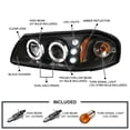 thumbnail image 3 of Spec-D Tuning Black LED Dual Halo Projector Headlights Compatible with 2000-2005 Chevy Impala, Left + Right Pair Headlamps Assembly, 3 of 5